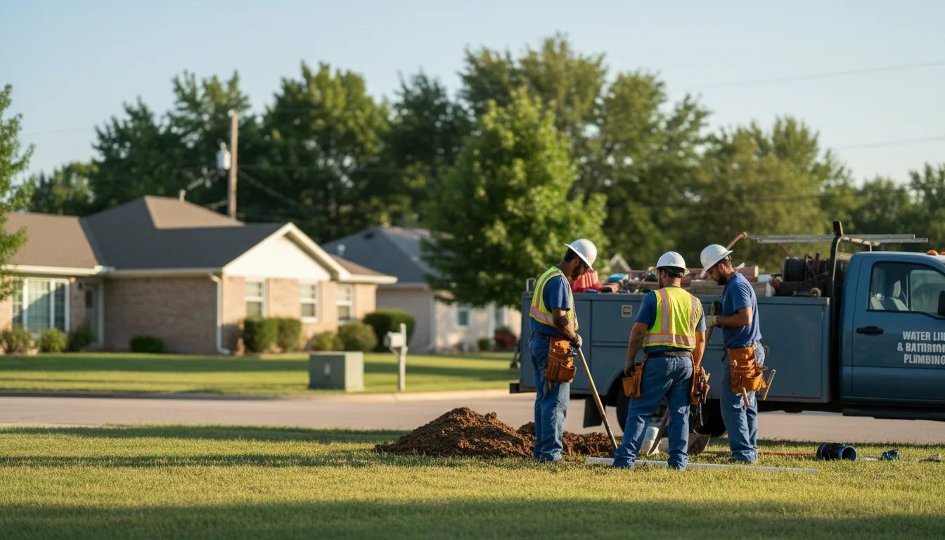 Residential water line and bathroom plumbing service in Forkland, AL